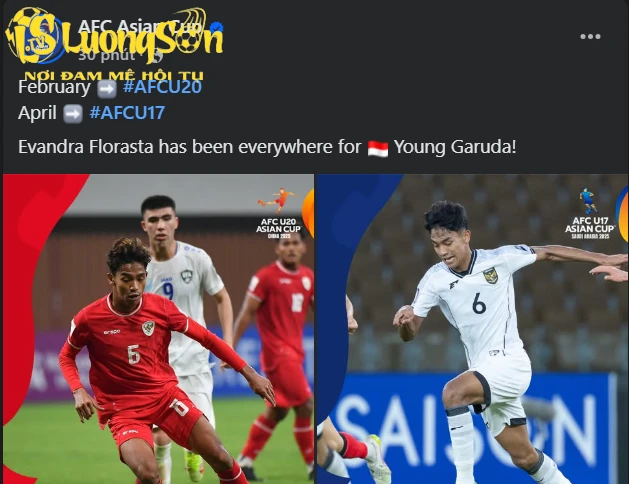 AFC dành lời khen cho Evandra Florasta của U17 Indonesia. Ảnh: Chụp màn hình