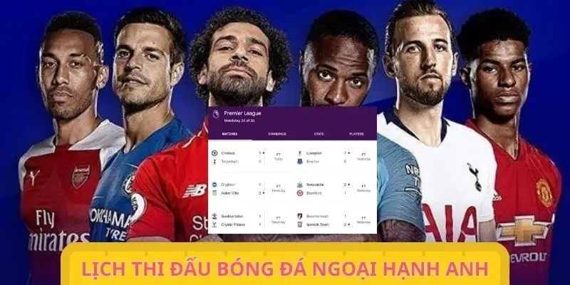 Lịch bóng đá của giải hàng đầu Ngoại hạng Anh Premier League