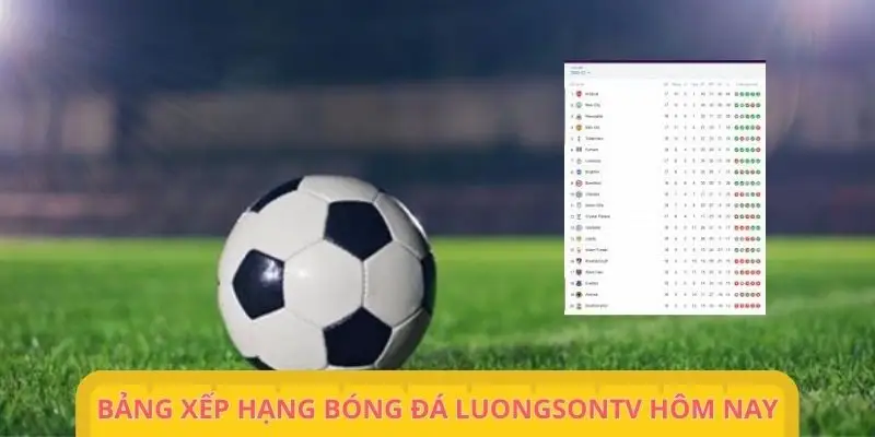 Xem bảng thứ hạng bóng đá Luongson hôm nay